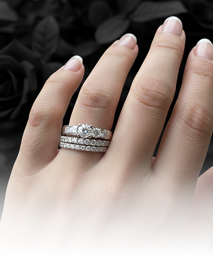 Stackable women’s  wedding ring