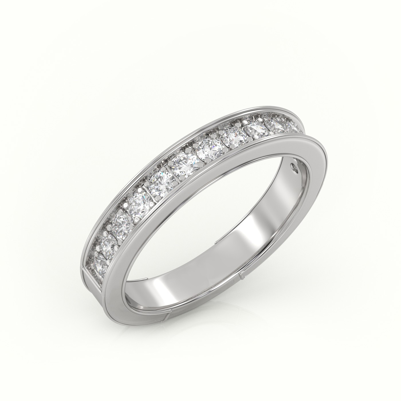 18k white gold  full eternity wedding ring