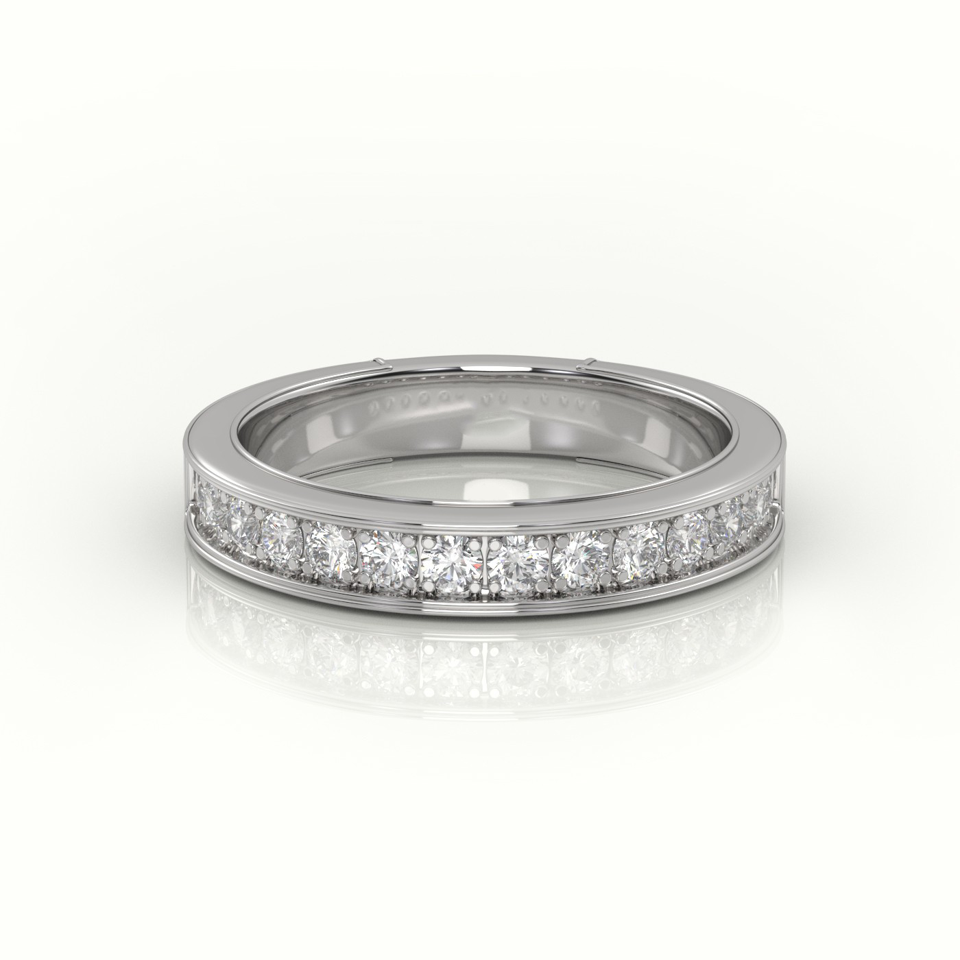 18k white gold  full eternity wedding ring