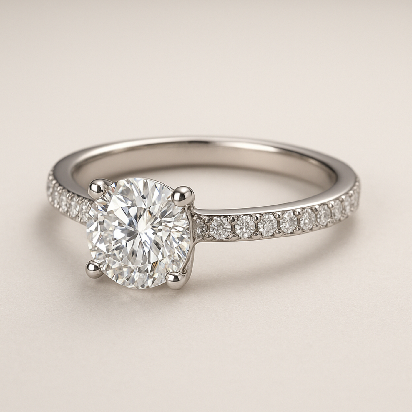 18k white gold  elegant diamond ring Photos & images