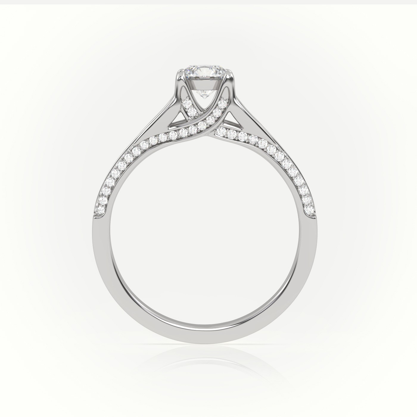 18k white gold  elegant gold diamond ring Photos & images