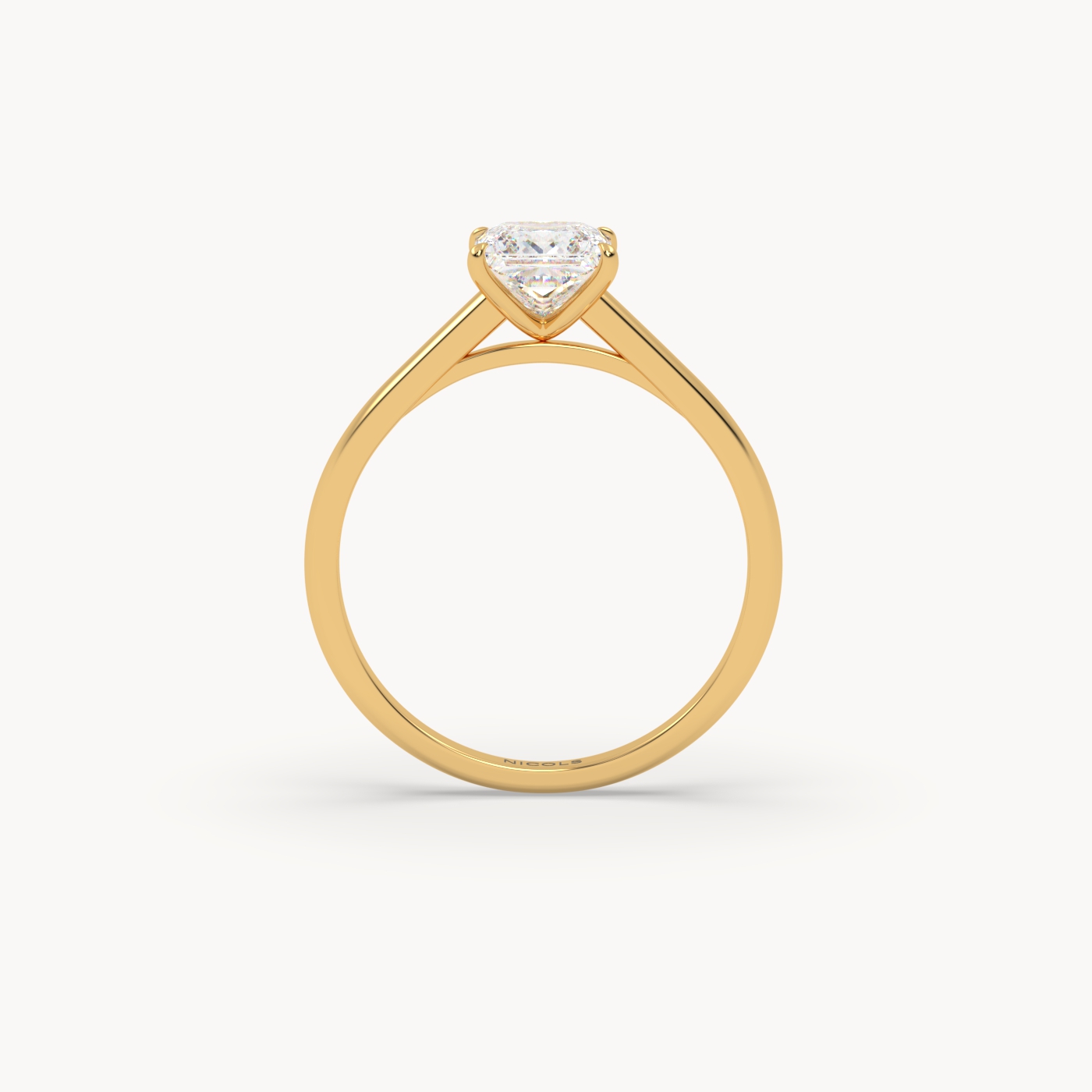 18K Yellow Gold Timeless Solitaire Diamond Engagement Ring in 18K Gold